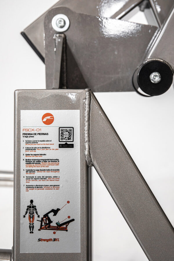 PRENSA DE PIERNAS 3XL / V LEG PRESS - FSCX-01 - Imagen 2