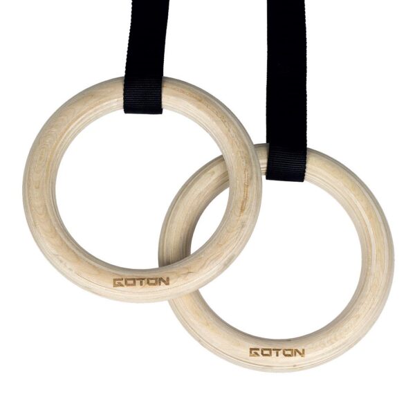 ANILLAS DE MADERA Ø32 mm GOTON (PAR) CON CINTAS - Imagen 1